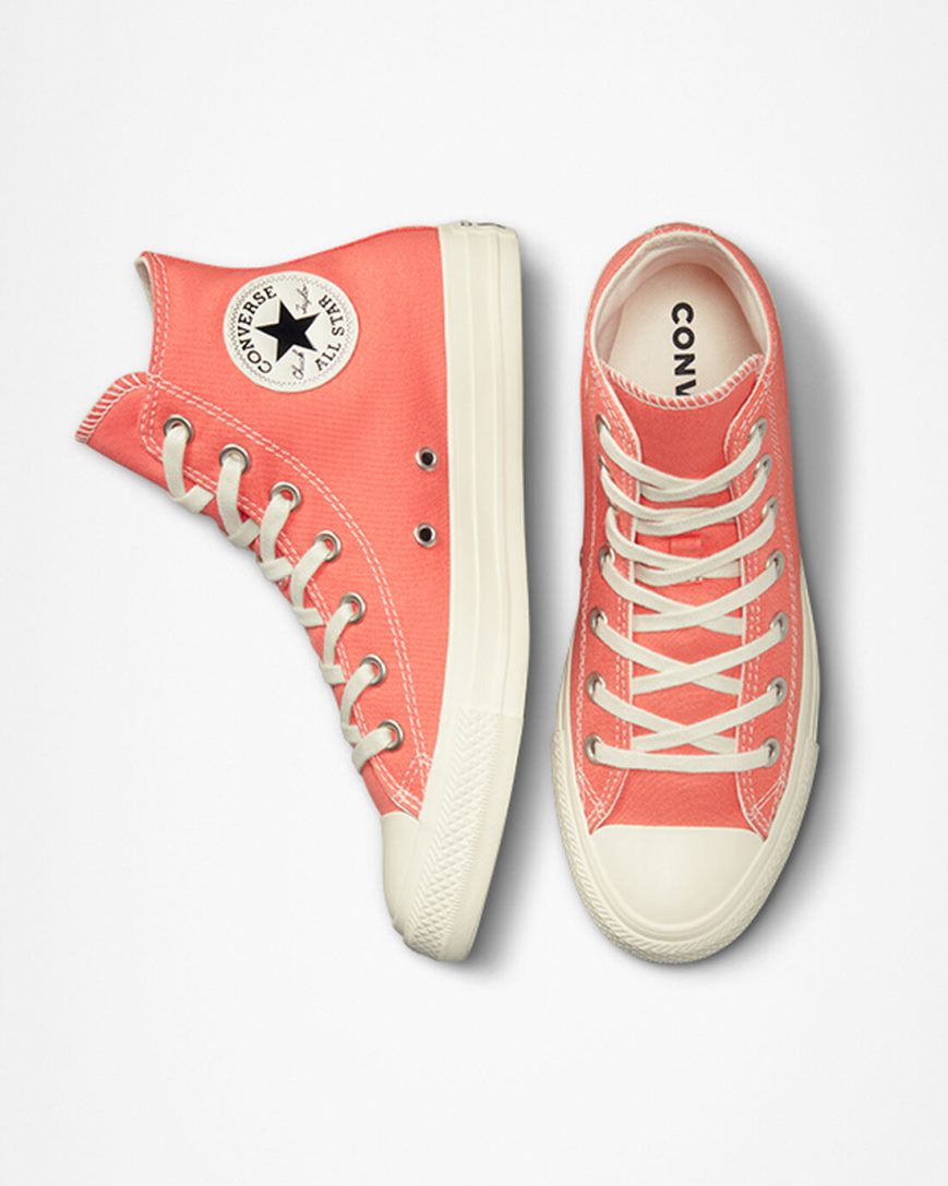 Tenisi Inalti Dama Converse Chuck Taylor All Star Floral Embroidery Portocalii Negrii | RO XGOFD075